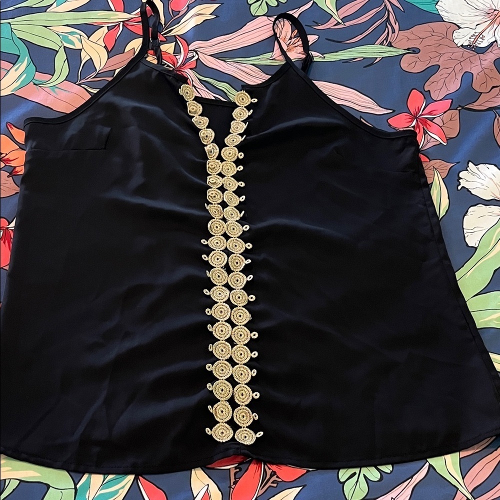 Embroidered cami tank new